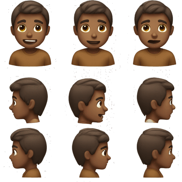 brown colored boy face with headphon emoji