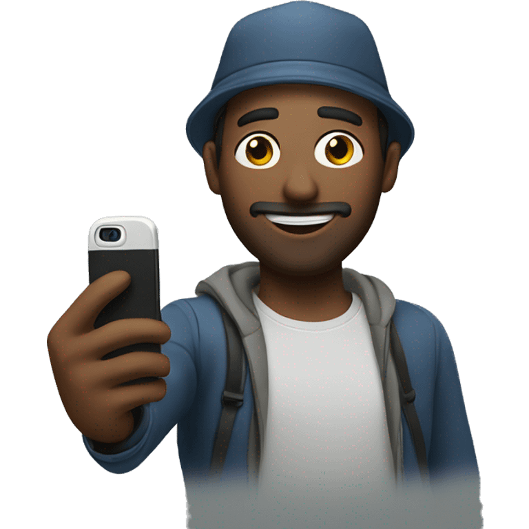 Man taking a selfie emoji