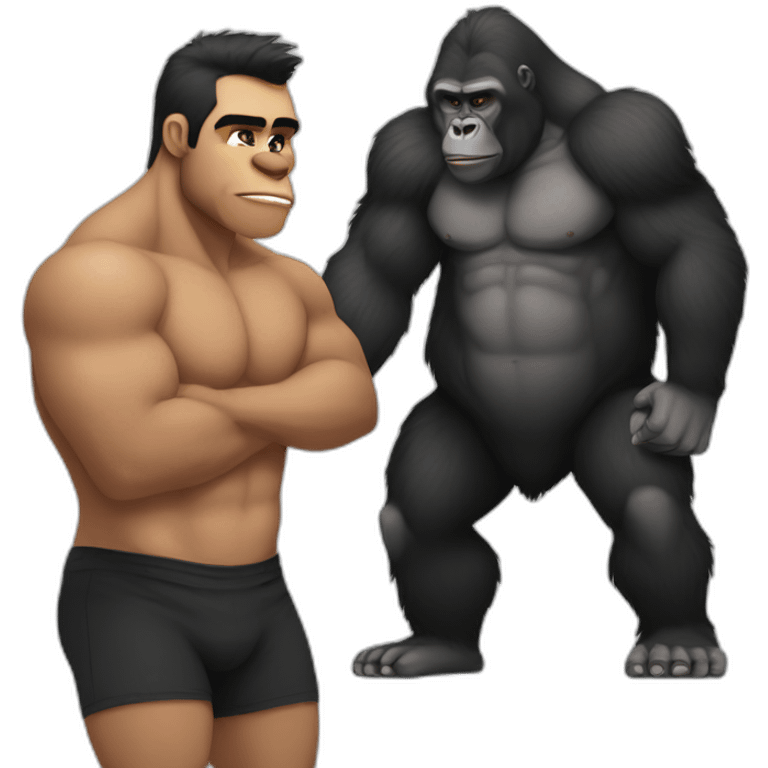 Big buff Gorilla in love with Kim Kardashian emoji