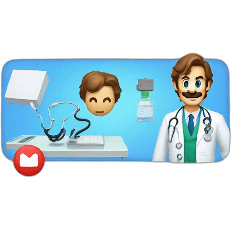 mario from nintendo as a doctor emoji