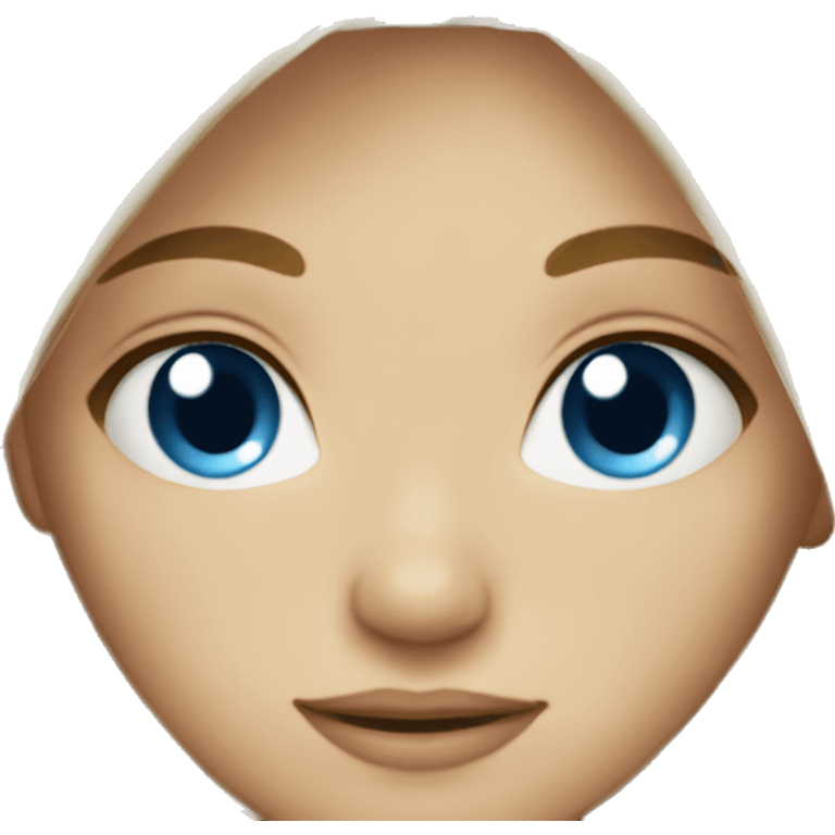 blonde hair blue eyed girl cozy emoji