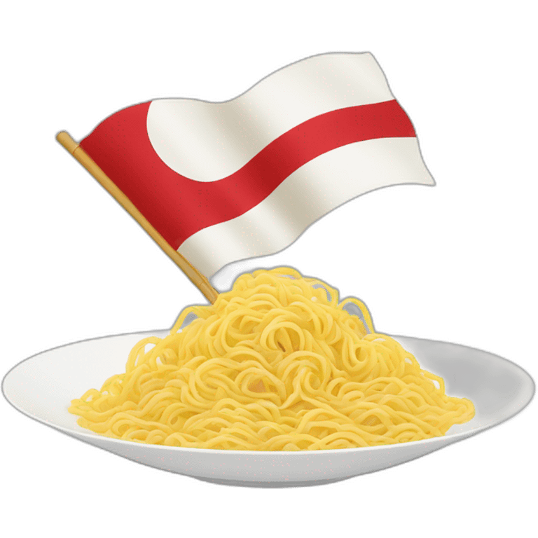 japan flag with noodles emoji