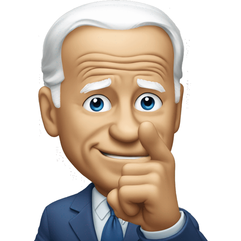 Joe biden pointing down emoji