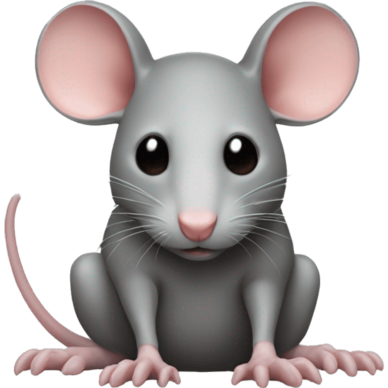 rat with x-eyes laying  emoji