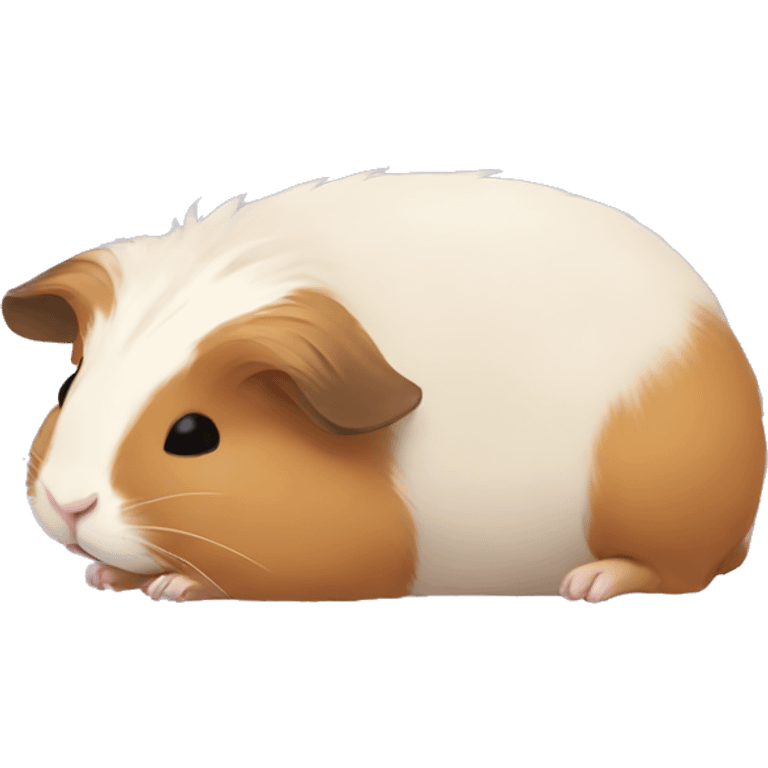 Guineapig sleeping with legs extended  emoji