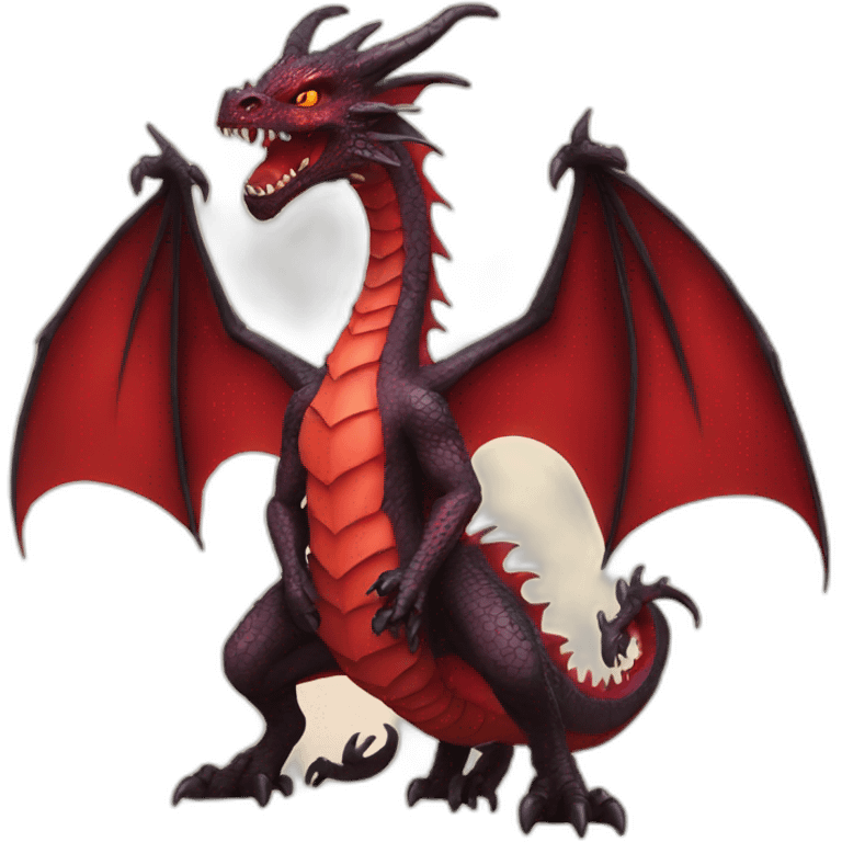 Scary red dragon  emoji