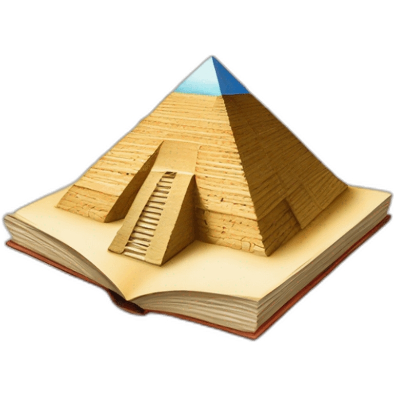 A book with a Egypt pyramid emoji