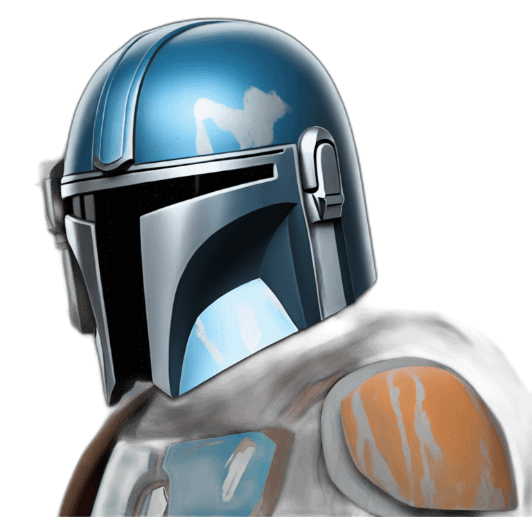 Mandalorian with blue stripe emoji