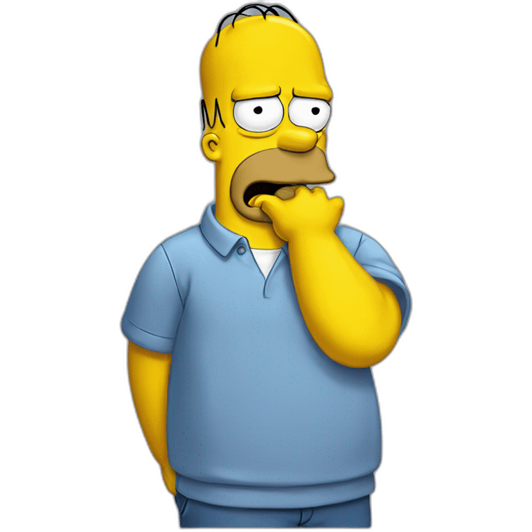 Homer Simpsons crying emoji