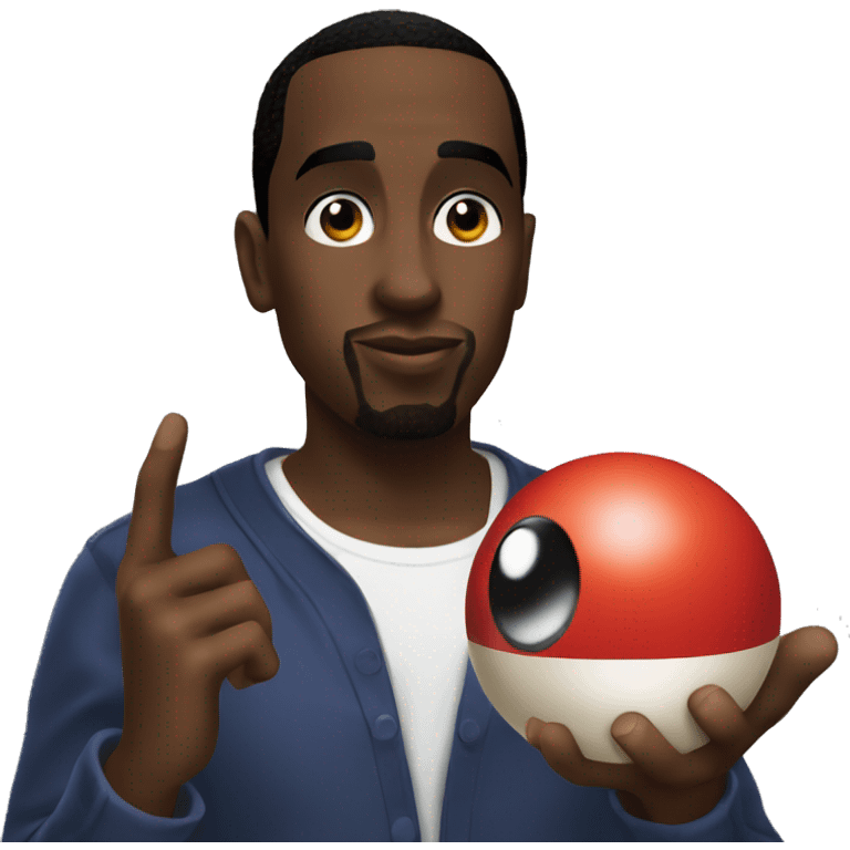 P diddy holding a pokeball emoji