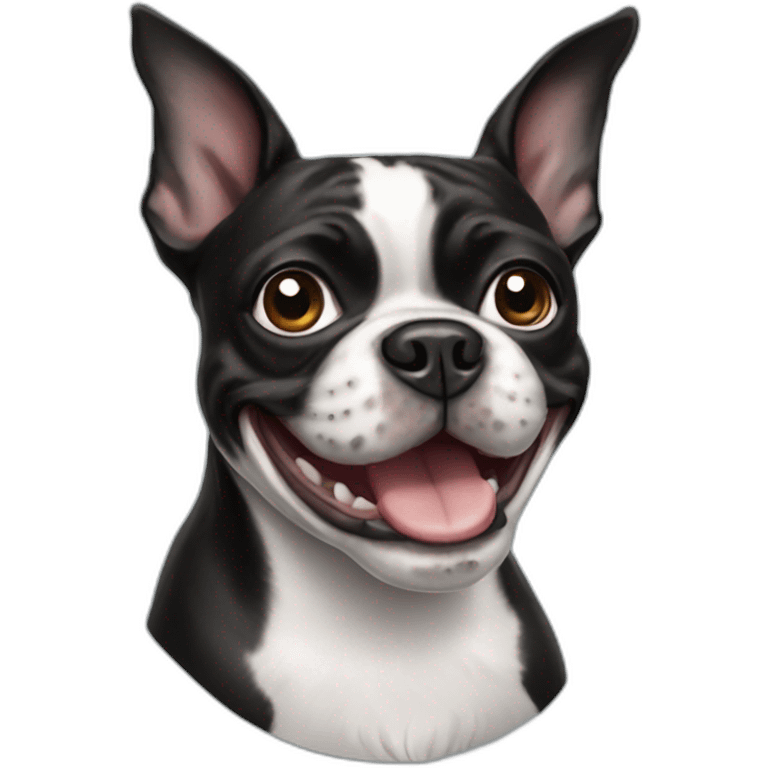 happy boston terrier emoji