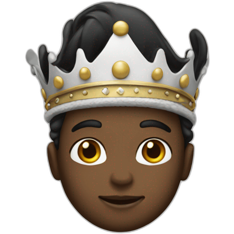 Boy with king hat white skin emoji