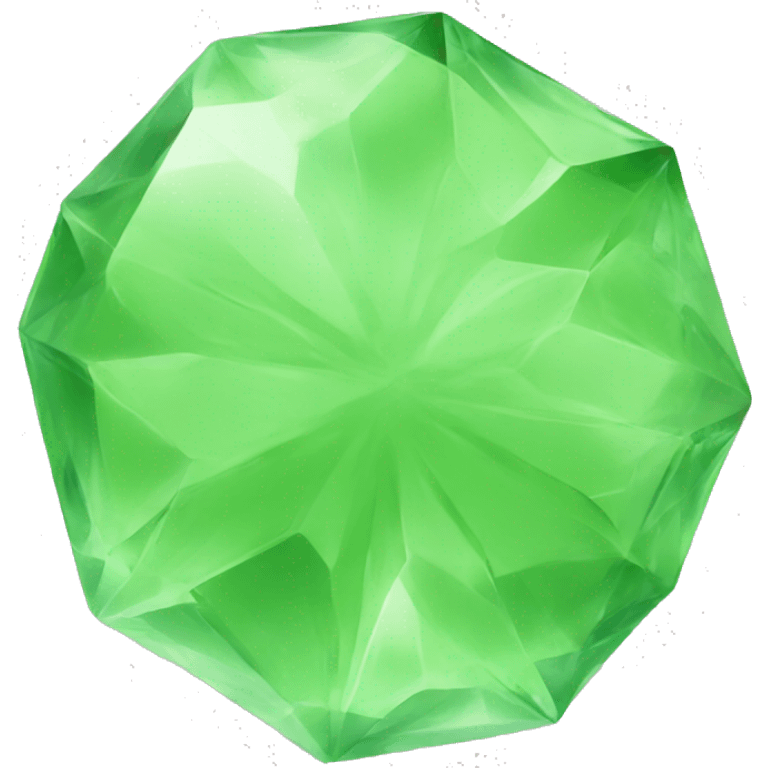 Lime green transparent crystal emoji