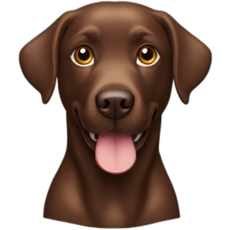 Labrador Retriver chocolate color very playing videogame emoji