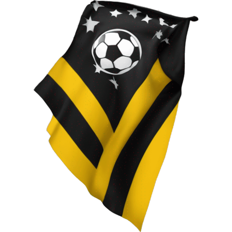 Genera un emoji de una bandera con franjas verticales negras y amarillas alternadas, representando los colores del Club Atlético Peñarol. emoji