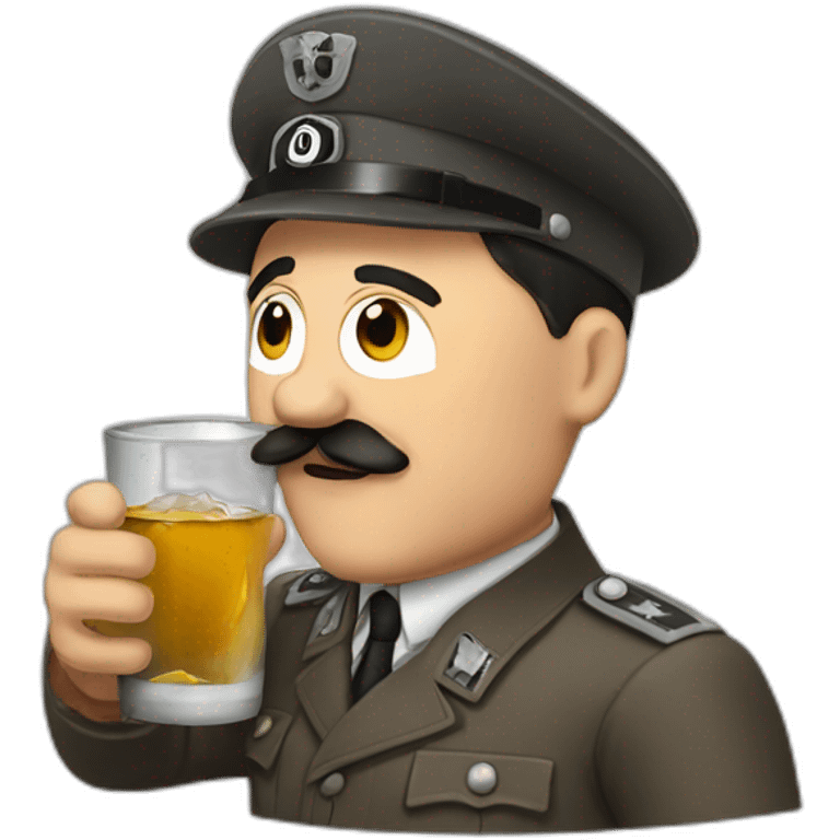 hitler drinking vodka emoji