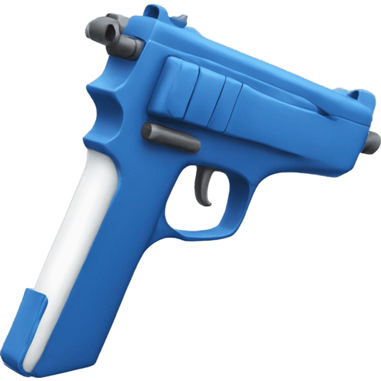 blue gun whit a white bow emoji