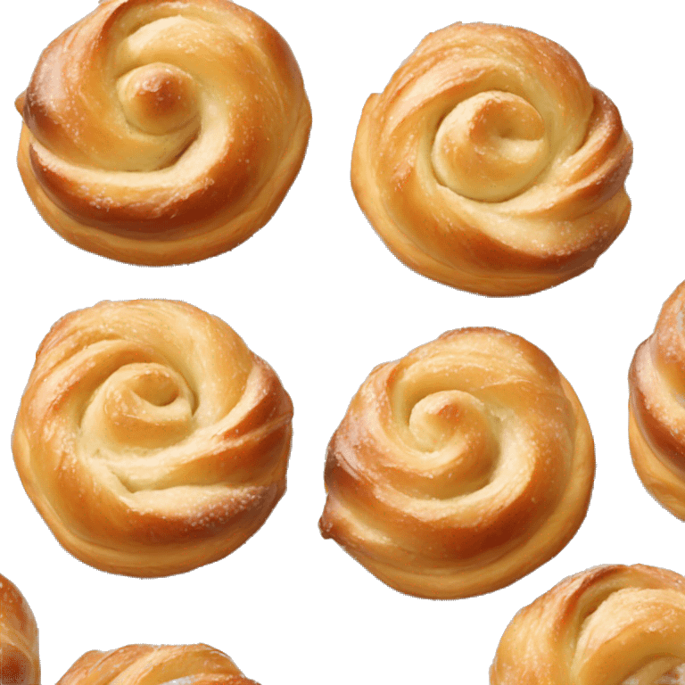 Pastry Apple danish with cream emoji