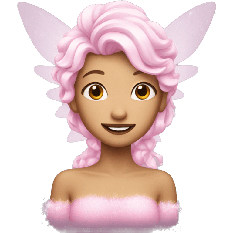 Pink snow fairy emoji