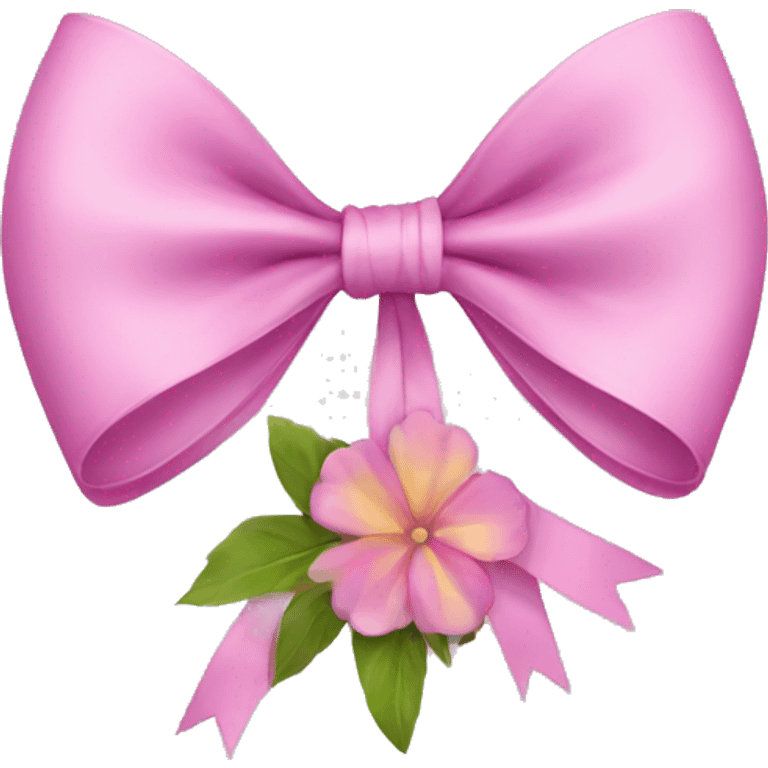 A bow with flowers emoji