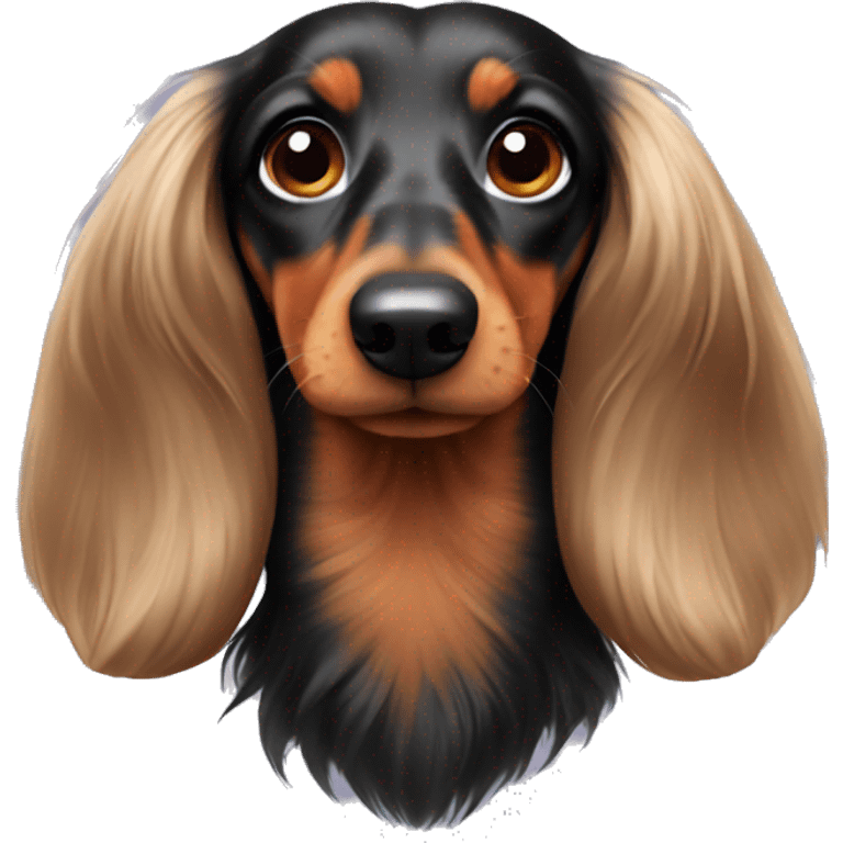 Long haired dachshund  emoji