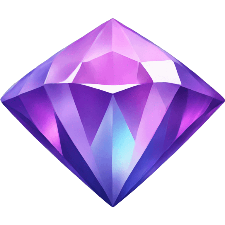 Pink purple and blue diamond emoji