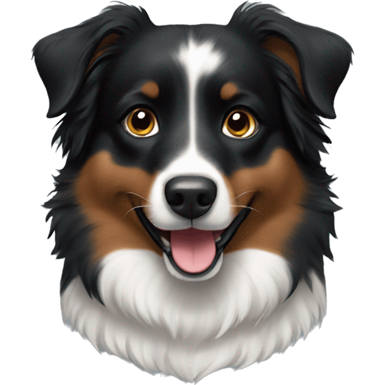 Small black australian shepherd dog emoji