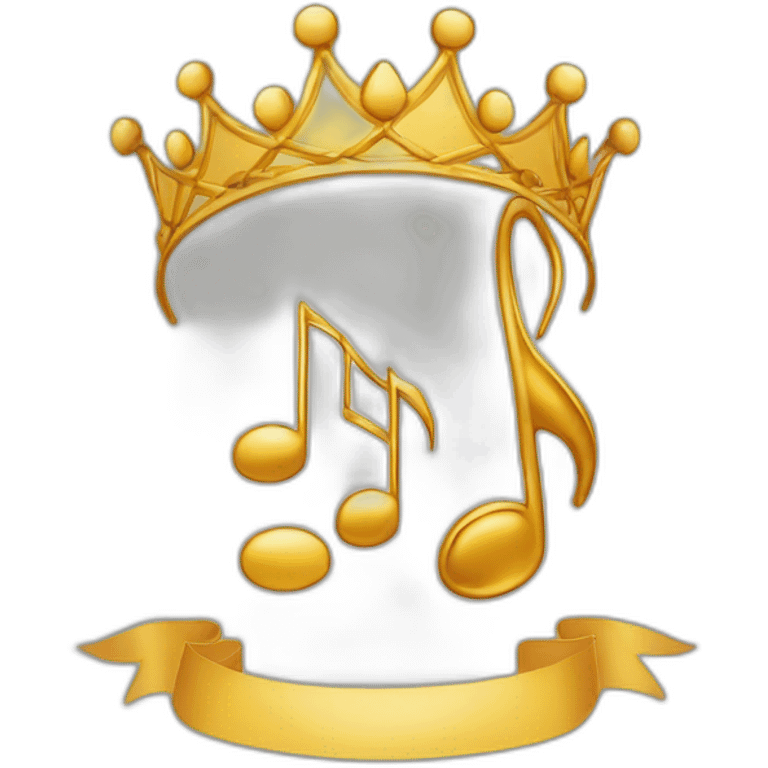 Logo de musique avec couronne emoji