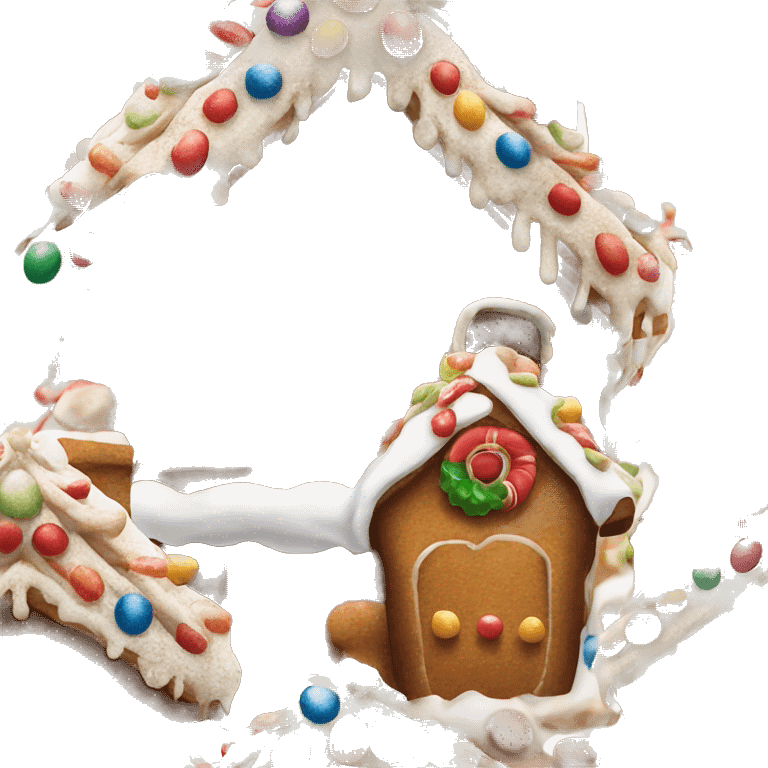 Christmas gingerbread house  emoji