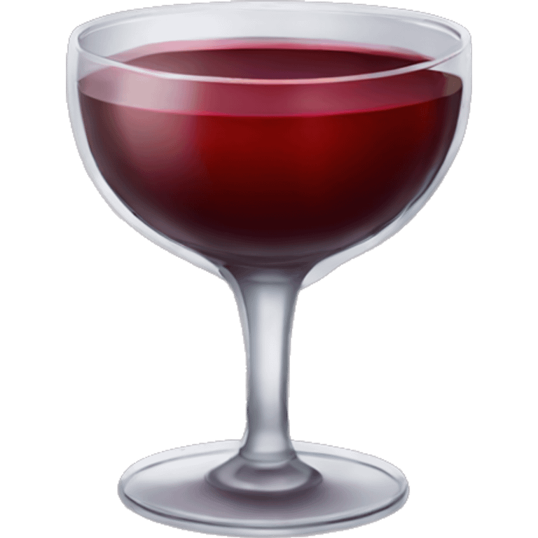 Dark red drink in a fancy glass emoji