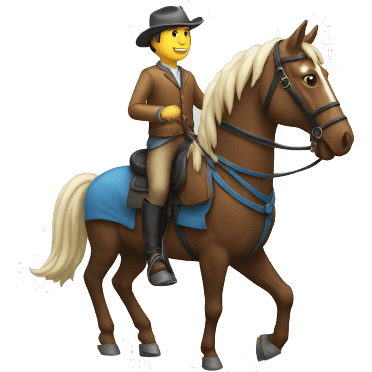 Un homme sur un cheval emoji