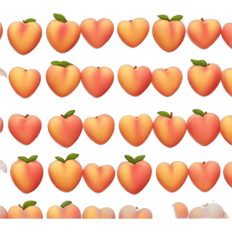 Peach heart emoji