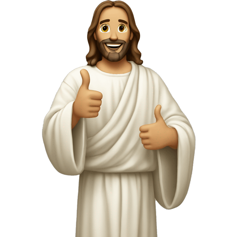 Jesus Christ giving thumbs up emoji