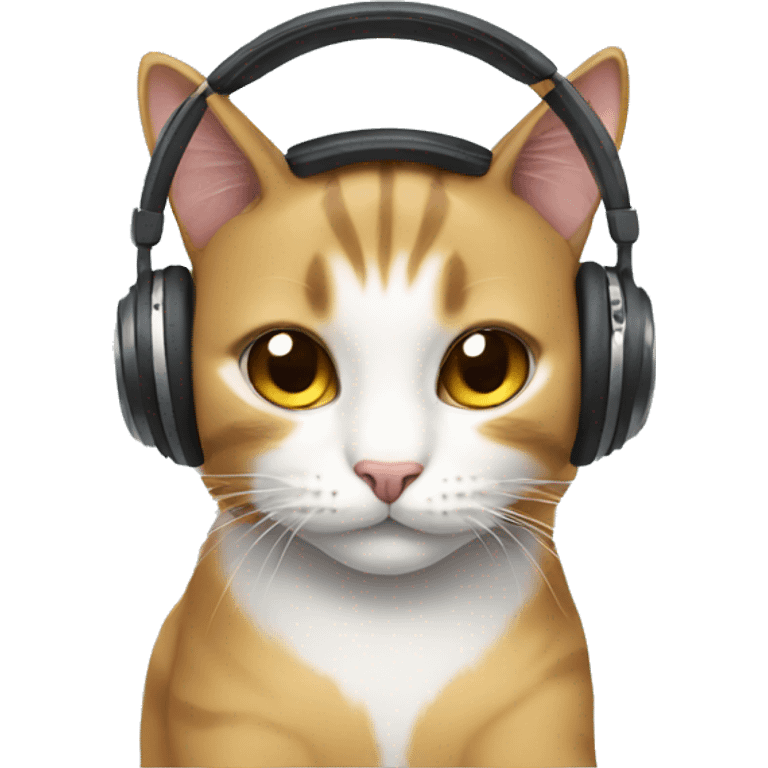 Cat with headphones emoji