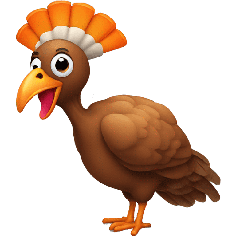 Turkey with orange emoji