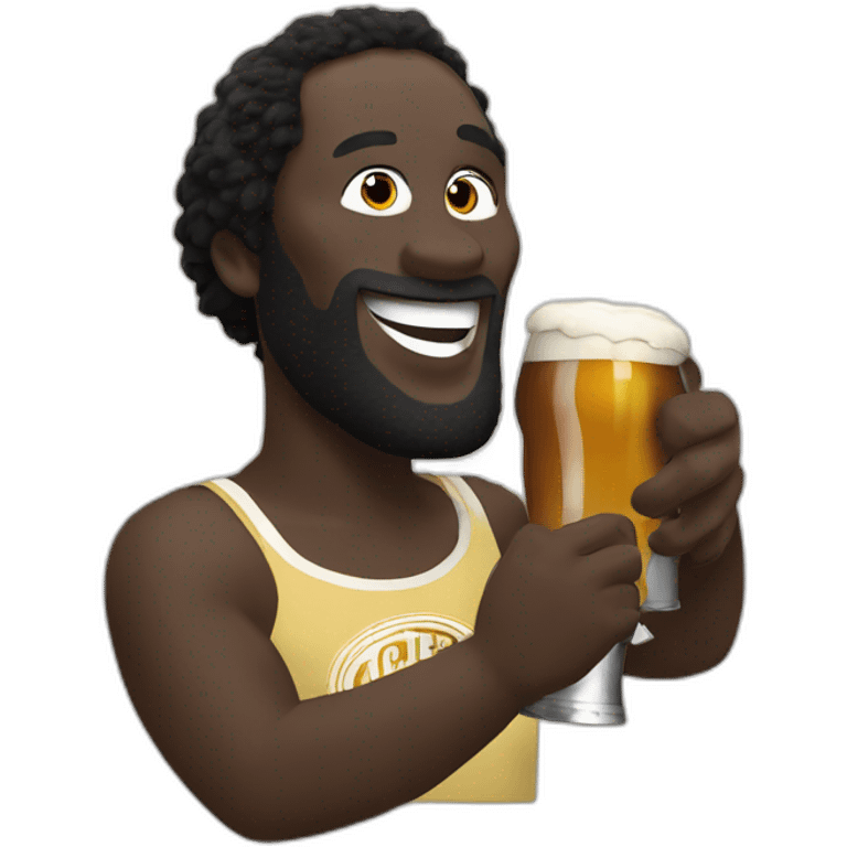 Lukaku driking a beer emoji