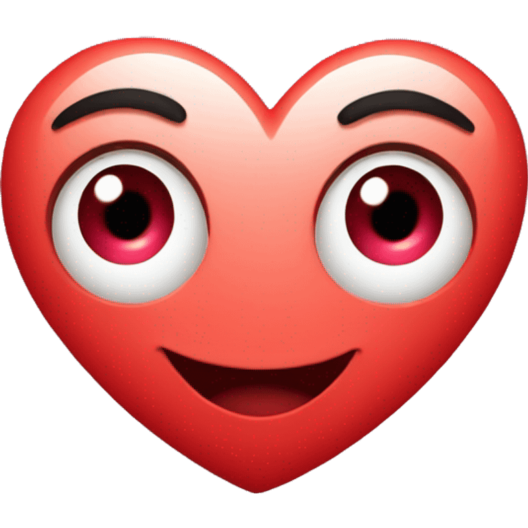 Red heart with sultry eyes and smile emoji