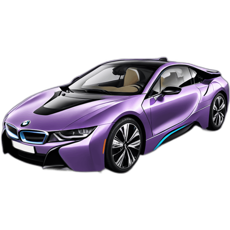 Bmw i8 purple  emoji