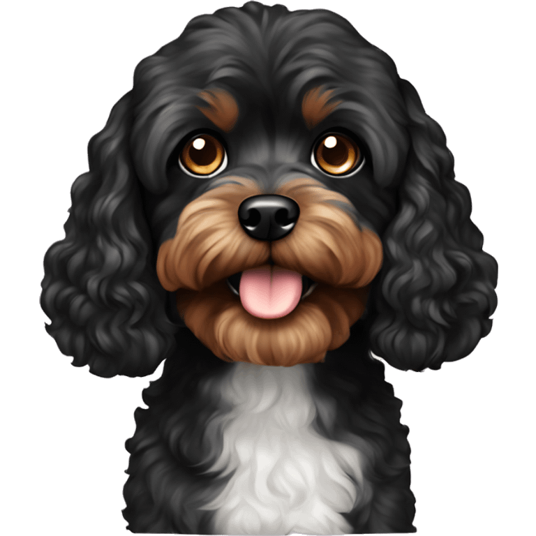 Black Cavapoo emoji