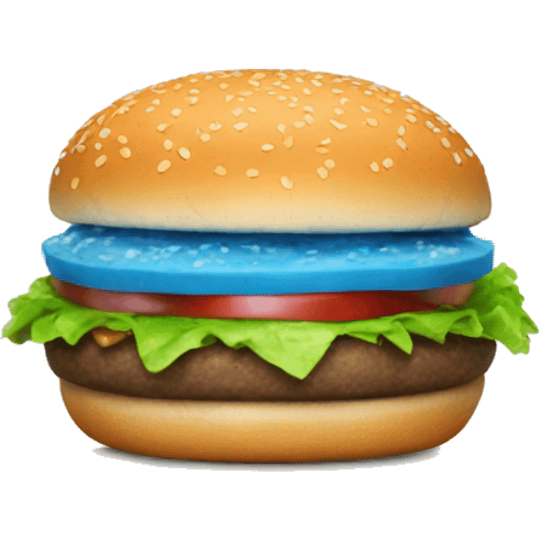 blue burger emoji