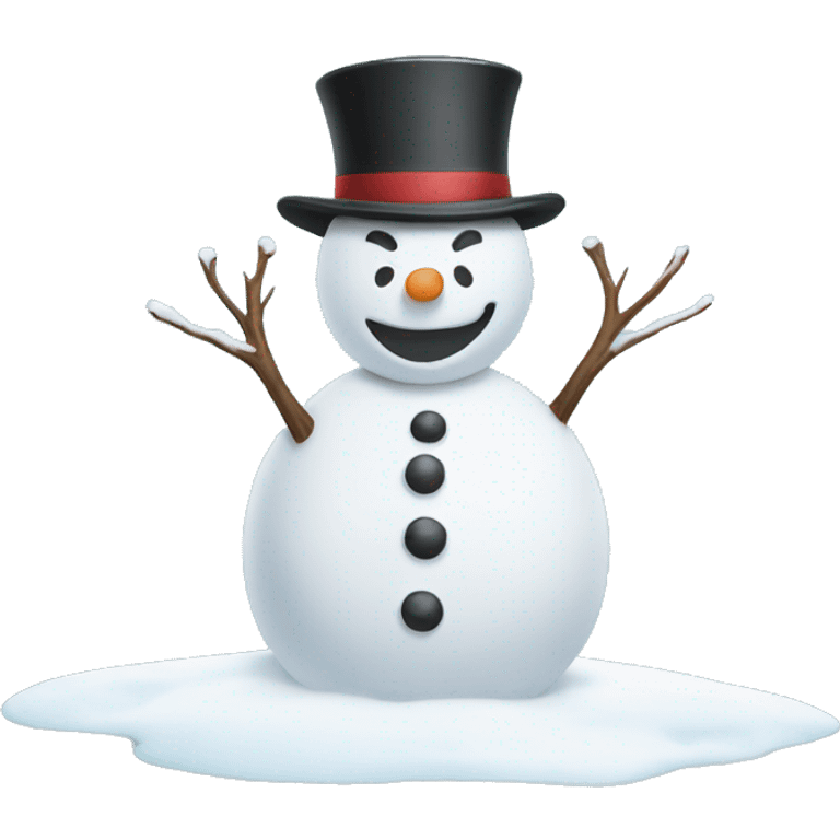 snowman and snow emoji