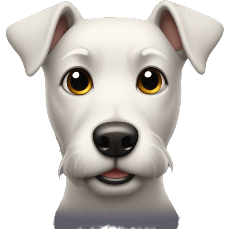 Black terrier with standing ears emoji