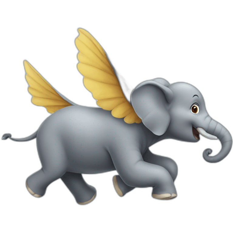 Flying elephant emoji