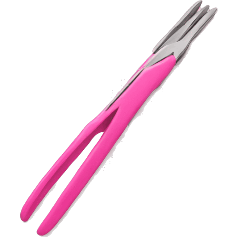 Pink tweezers emoji