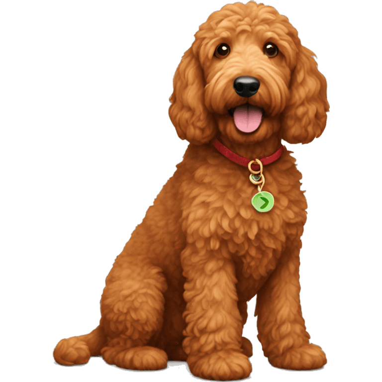 Red golden doodle emoji