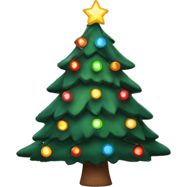 christmas tree with lights emoji