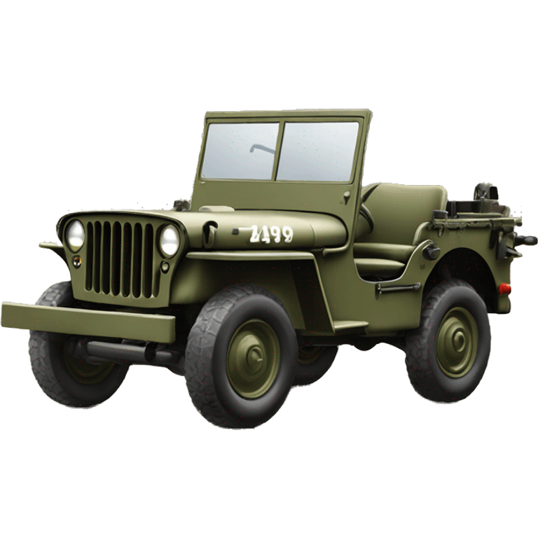 jeep WILLYS with Machine gun emoji