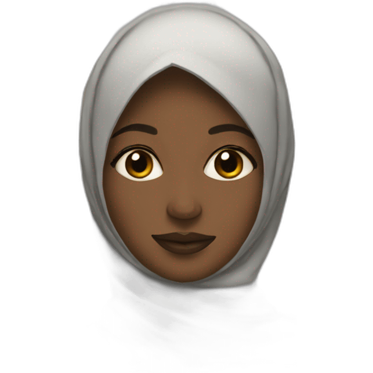 Black woman in hijab with moths emoji