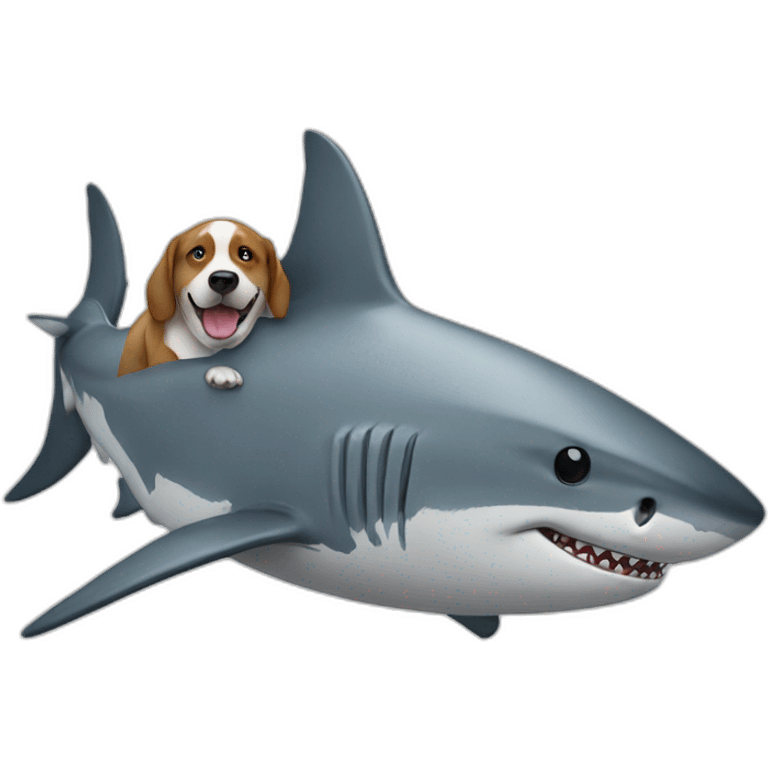 White Shark with dog emoji