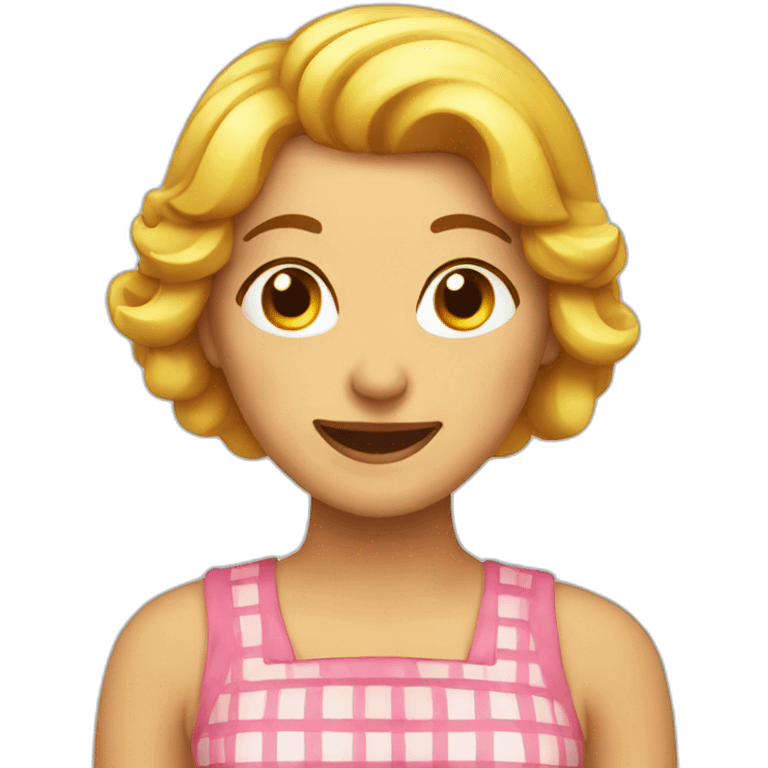 a housewife that is tired and happy emoji